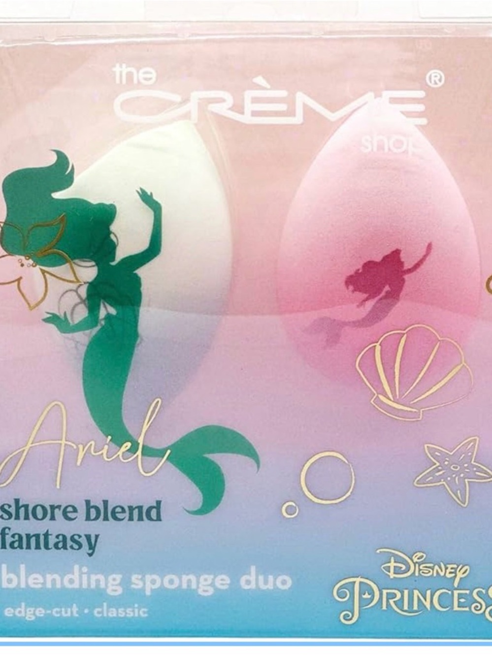 The Crème Shop x Disney Ariel Pink & White Blending Sponge Duo